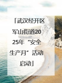 武汉经开区军山街道2025年“安全生产月”活动启动