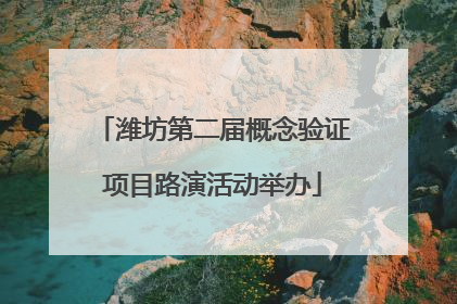 潍坊第二届概念验证项目路演活动举办