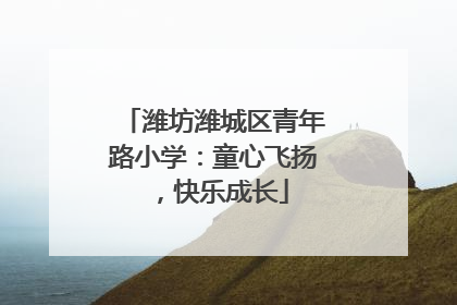 潍坊潍城区青年路小学：童心飞扬，快乐成长