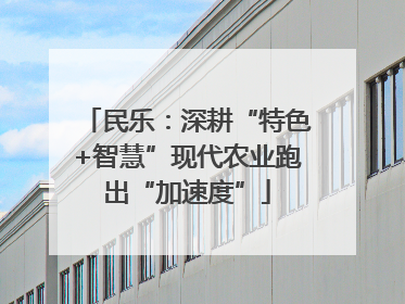 民乐：深耕“特色+智慧”现代农业跑出“加速度”