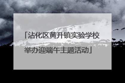 沾化区黄升镇实验学校举办迎端午主题活动