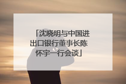 沈晓明与中国进出口银行董事长陈怀宇一行会谈