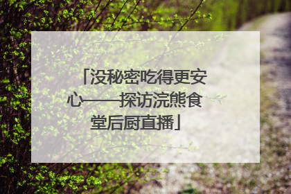 没秘密吃得更安心——探访浣熊食堂后厨直播