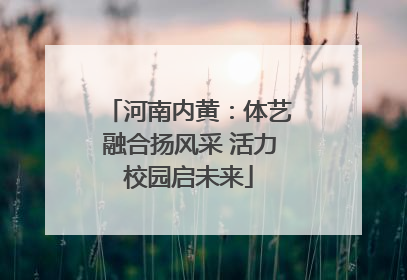 河南内黄：体艺融合扬风采 活力校园启未来