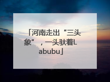 河南走出“三头象”，一头驮着Labubu