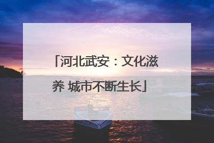河北武安：文化滋养 城市不断生长