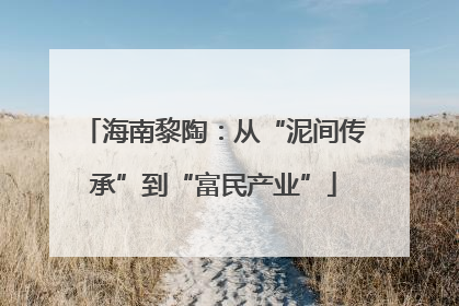 海南黎陶：从“泥间传承”到“富民产业”