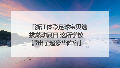 浙江体彩足球宝贝选拔燃动夏日 这所学校派出了超豪华阵容