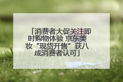 消费者大促关注即时购物体验 京东美妆“现货开售”获八成消费者认可