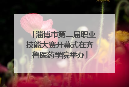 淄博市第二届职业技能大赛开幕式在齐鲁医药学院举办