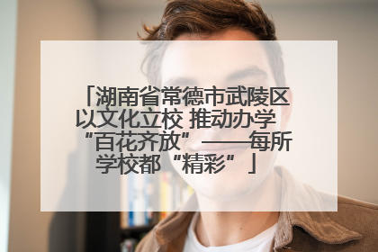湖南省常德市武陵区以文化立校 推动办学“百花齐放”——每所学校都“精彩”