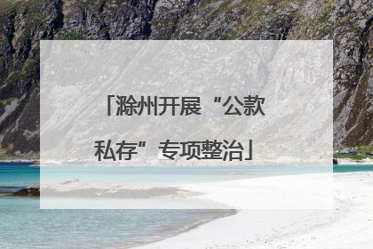 滁州开展“公款私存”专项整治
