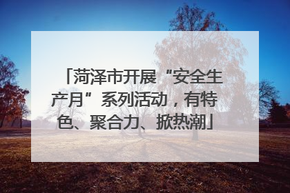 菏泽市开展“安全生产月”系列活动，有特色、聚合力、掀热潮