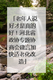 老年人说好才是真的好！河北省政协专题协商会建言加快适老化改造