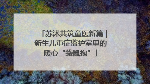 苏沭共筑童医新篇｜新生儿重症监护室里的暖心“袋鼠抱”