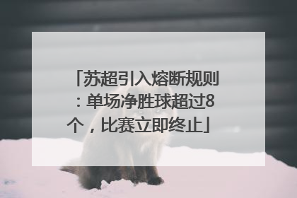 苏超引入熔断规则：单场净胜球超过8个，比赛立即终止