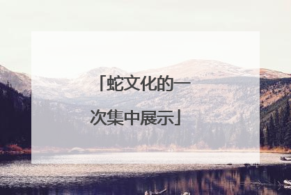 蛇文化的一次集中展示