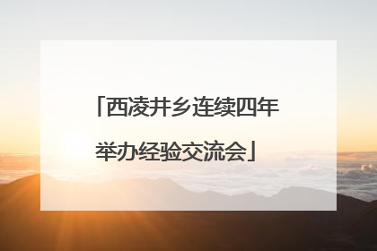 西凌井乡连续四年举办经验交流会