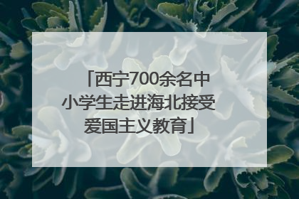 西宁700余名中小学生走进海北接受爱国主义教育