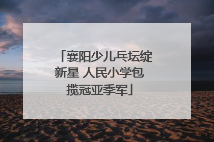 襄阳少儿乓坛绽新星 人民小学包揽冠亚季军