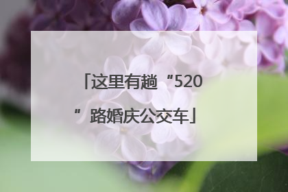 这里有趟“520”路婚庆公交车