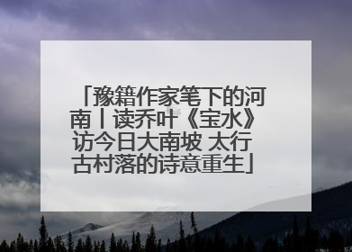 豫籍作家笔下的河南丨读乔叶《宝水》访今日大南坡 太行古村落的诗意重生