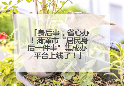 身后事，省心办！菏泽市“居民身后一件事”集成办平台上线了！
