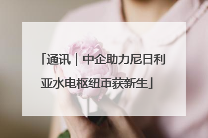 通讯｜中企助力尼日利亚水电枢纽重获新生