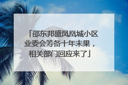 邵东邦盛凤凰城小区业委会筹备十年未果，相关部门回应来了