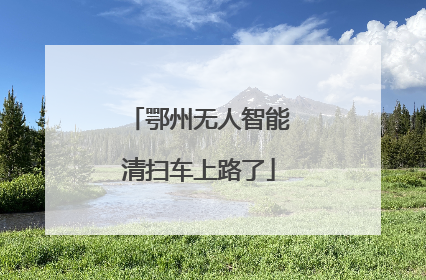 鄂州无人智能清扫车上路了