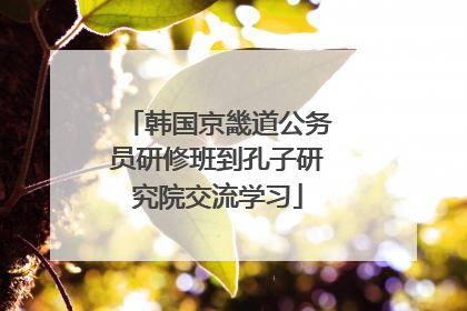 韩国京畿道公务员研修班到孔子研究院交流学习