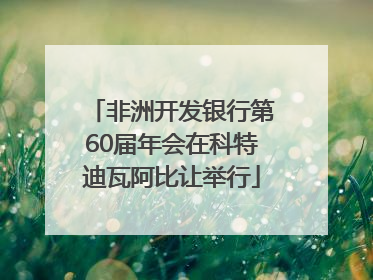 非洲开发银行第60届年会在科特迪瓦阿比让举行