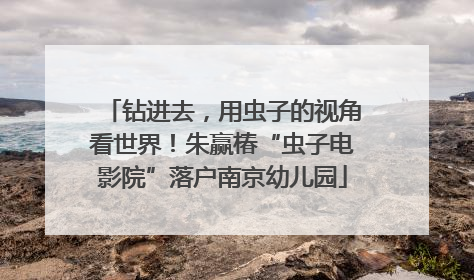 钻进去，用虫子的视角看世界！朱赢椿“虫子电影院”落户南京幼儿园