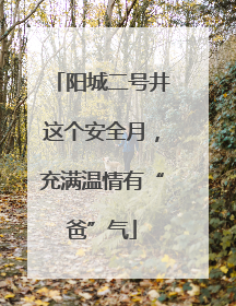 阳城二号井这个安全月，充满温情有“爸”气