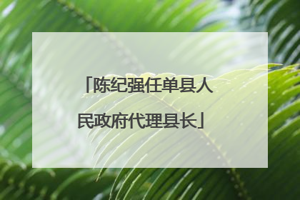 陈纪强任单县人民政府代理县长