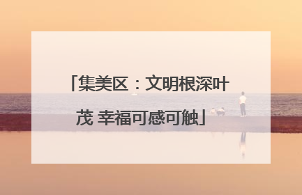 集美区：文明根深叶茂 幸福可感可触