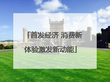 首发经济 消费新体验激发新动能
