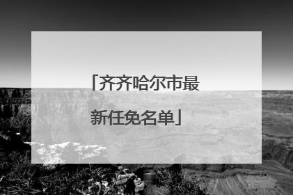 齐齐哈尔市最新任免名单
