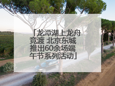 龙潭湖上龙舟竞渡 北京东城推出60余场端午节系列活动