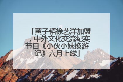 黄子韬徐艺洋加盟，中外文化交流纪实节目《小伙小妹换游记》六月上线