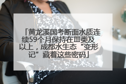黄龙溪国考断面水质连续59个月保持在Ⅲ类及以上，成都水生态“变形记”藏着这些密码