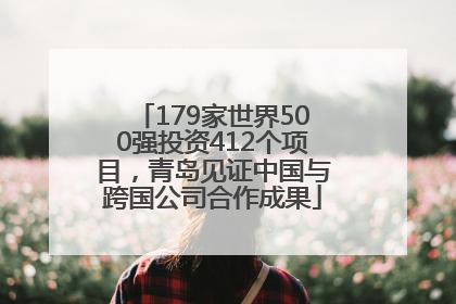 179家世界500强投资412个项目，青岛见证中国与跨国公司合作成果