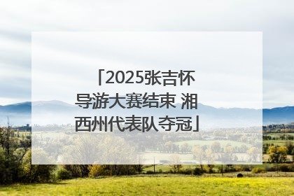 2025张吉怀导游大赛结束 湘西州代表队夺冠