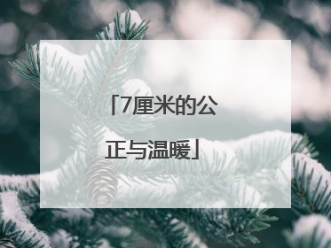7厘米的公正与温暖