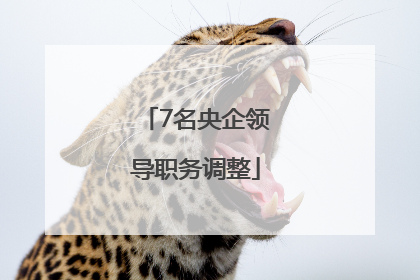 7名央企领导职务调整