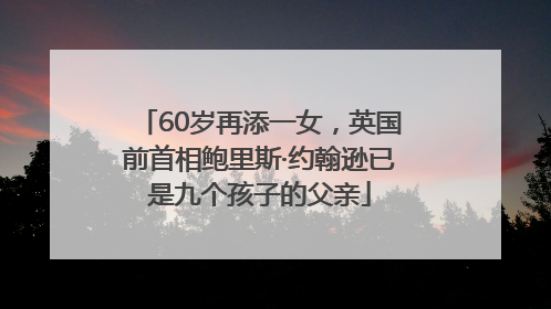 60岁再添一女，英国前首相鲍里斯·约翰逊已是九个孩子的父亲