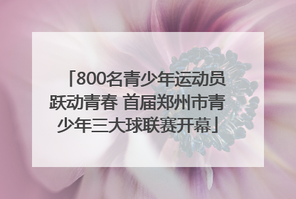 800名青少年运动员跃动青春 首届郑州市青少年三大球联赛开幕