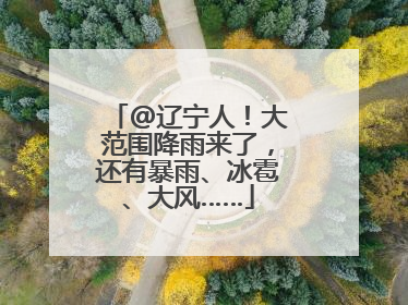 @辽宁人！大范围降雨来了，还有暴雨、冰雹、大风……